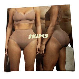 SKIMS Sculpting High Waist Thong Shapewear Cocoa Womens XXS/XS